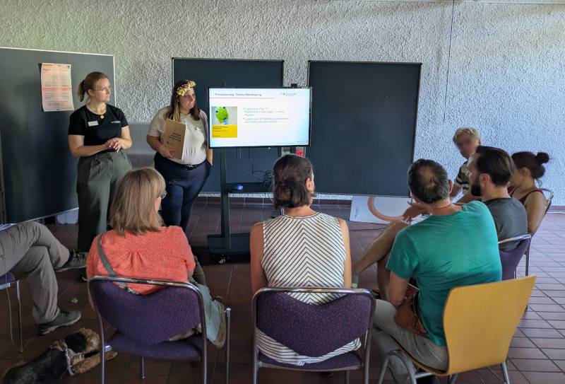Ergebnispräsentation zum Projekt "Griesheim. Innen Drin" bei der Abschlussveranstaltung im August 2025